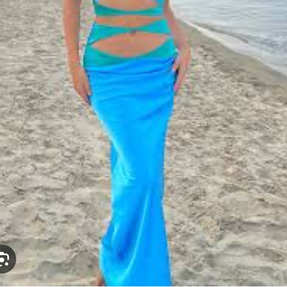 🩵 Riley Hubatka EXCLUSIVE x Peppermayo Azure Blue Mondello Maxi Skirt | 6